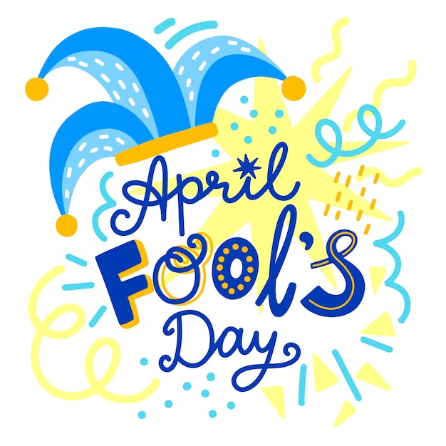 Free Vector hand-drawn april fools day