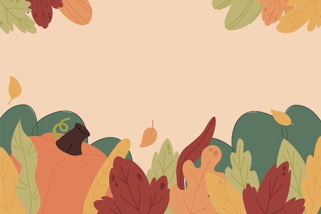 Free Vector hand drawn autumn leaves background