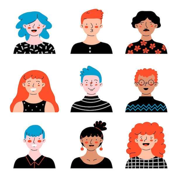 Free Vector hand drawn avatar illustration