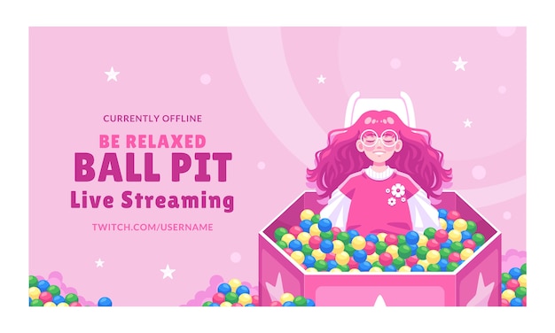Free Vector hand drawn ball pit twitch background