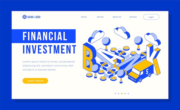 Free Vector hand drawn bank template design