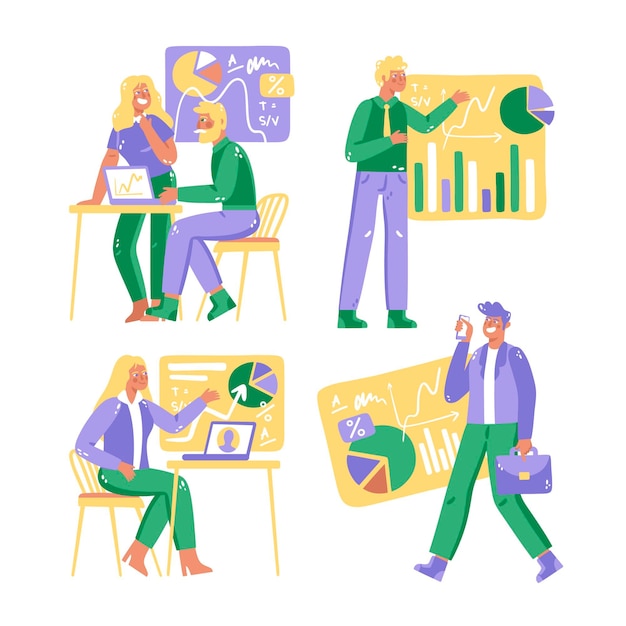 Free Vector hand drawn business start-up elements collection