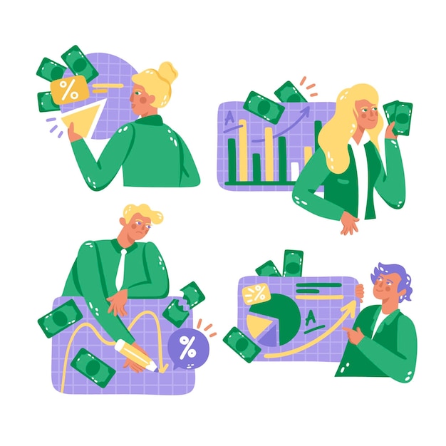 Free Vector hand drawn business start-up elements collection