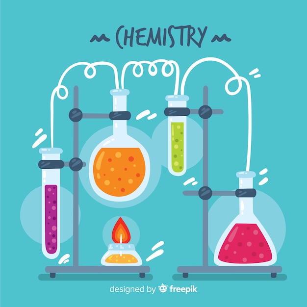 Free Vector hand drawn chemistry background
