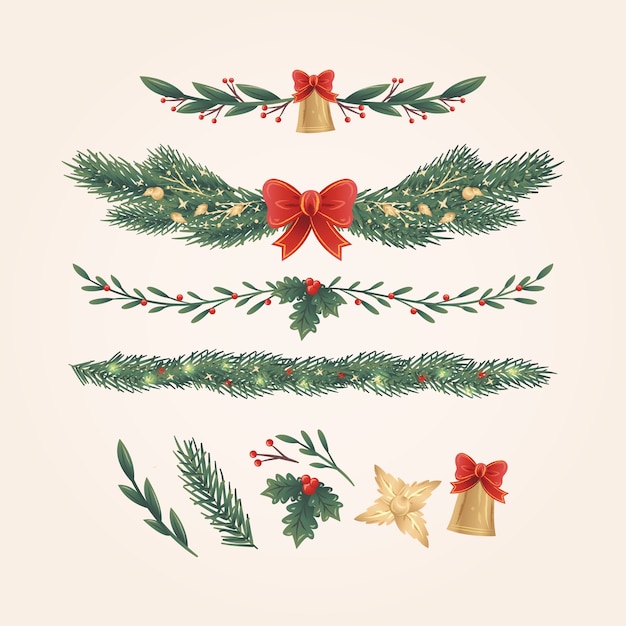 Free Vector hand drawn christmas decoration
