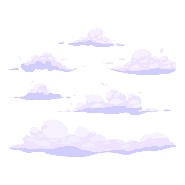 Free Vector hand drawn clouds collection