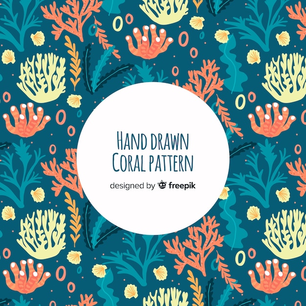 Free Vector hand drawn coral pattern