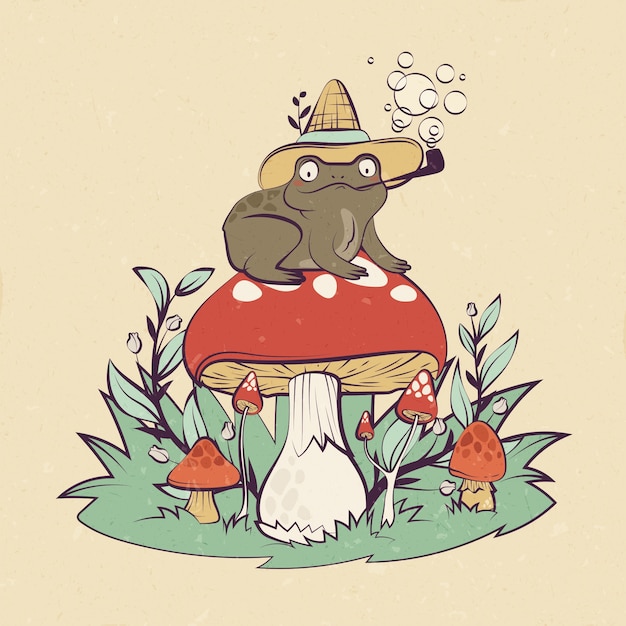 Free Vector hand drawn cottagecore illustration