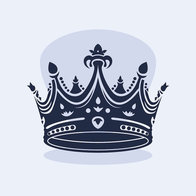 Free Vector hand drawn crown silhouette