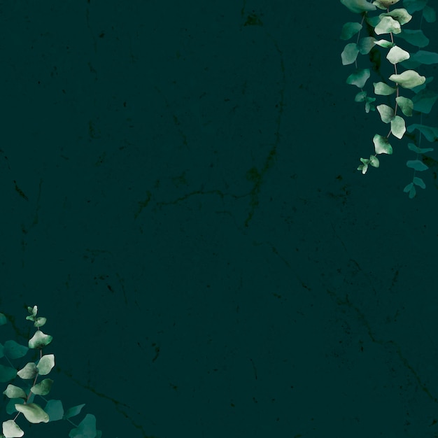 Free Vector hand drawn eucalyptus leaf pattern on dark background