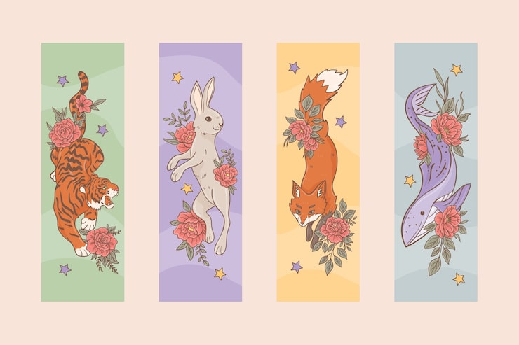 Free Vector hand drawn flat bookmark