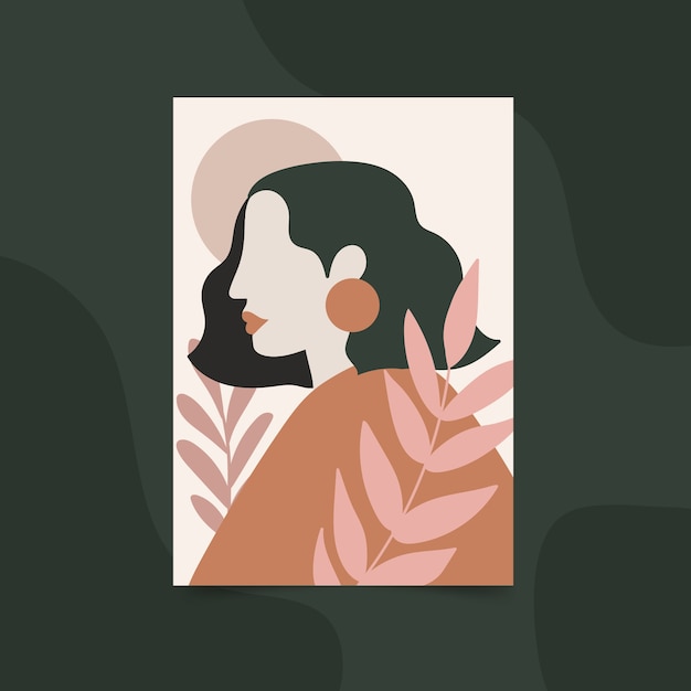 Free Vector hand drawn flat design boho wall art