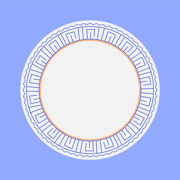 Free Vector hand drawn flat design greek border