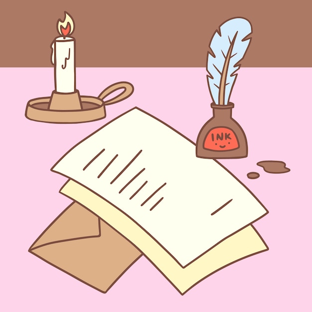 Free Vector hand drawn flat design poetry illustration