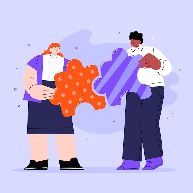 Free Vector hand drawn flat design stakeholders illustratio