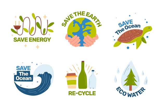 Free Vector hand drawn flat design zero waste collection