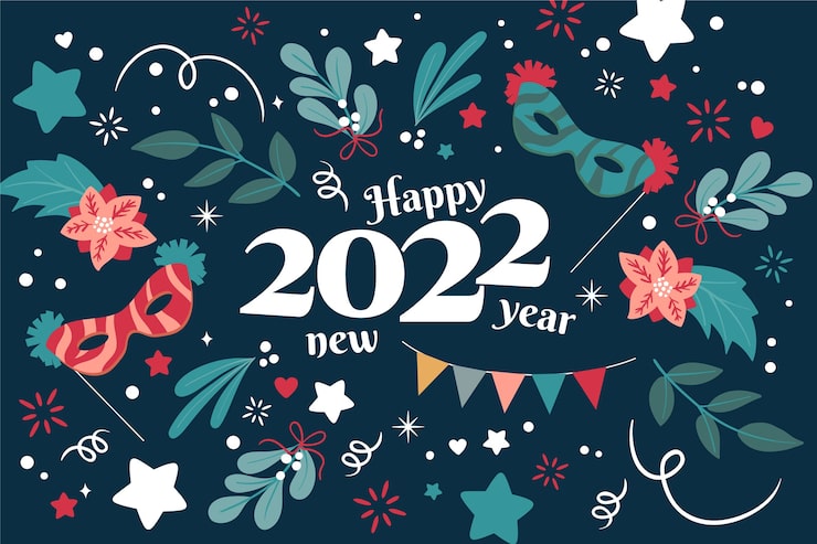 Free Vector hand drawn flat new year background