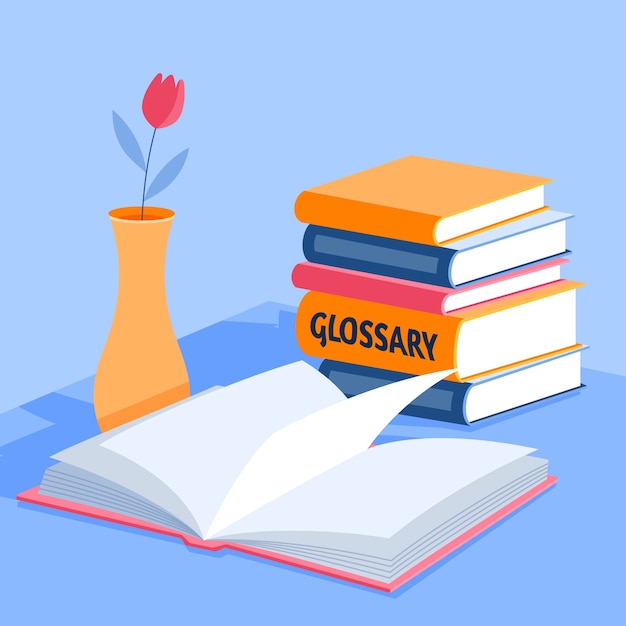 Free Vector hand drawn glossary illustration
