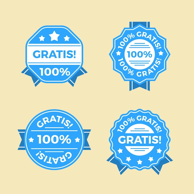 Free Vector hand drawn gratis stamp collection