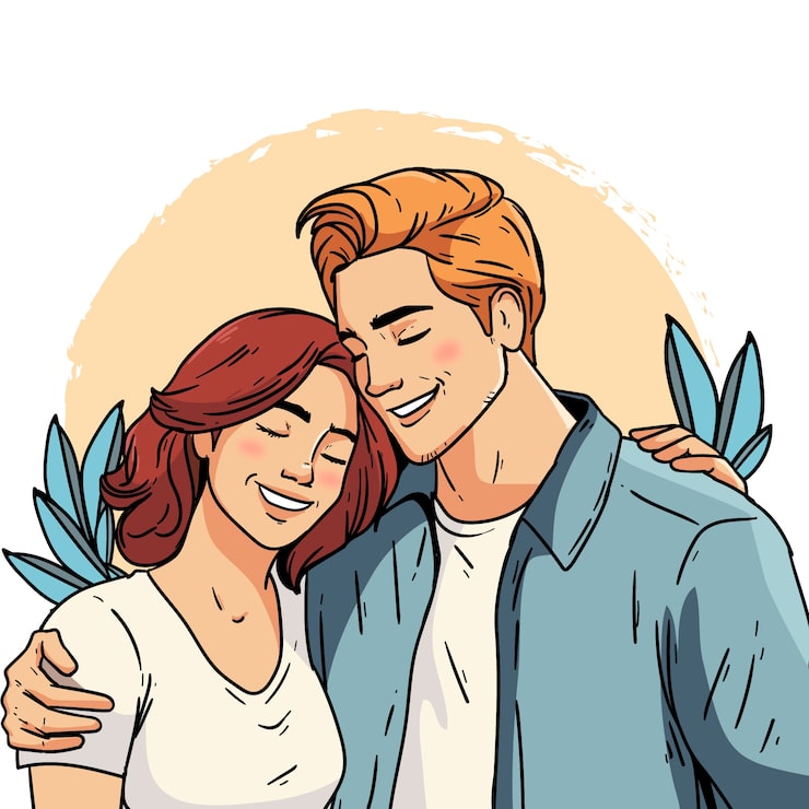 Free Vector hand drawn hug day illustration