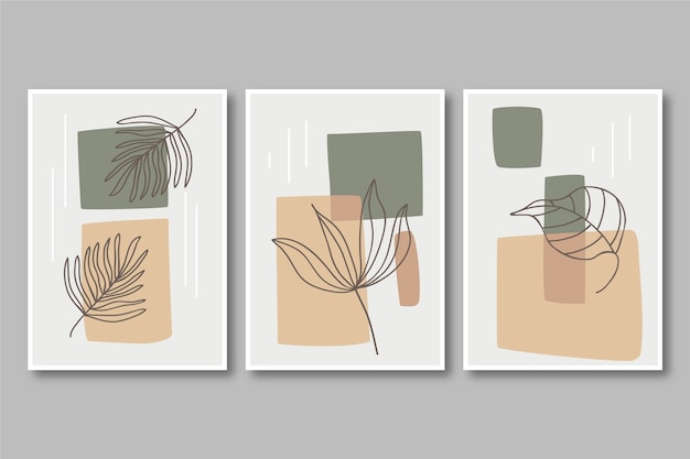 Free Vector hand drawn minimal hand drawn covers collection