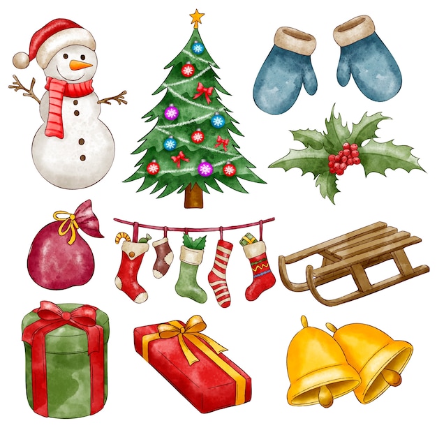 Free Vector hand drawn new year's eve elements collection