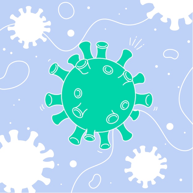 Free Vector hand drawn omicron illustration