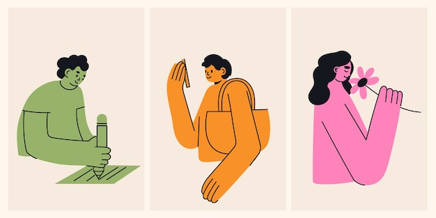 Free Vector hand drawn people doodle illustration