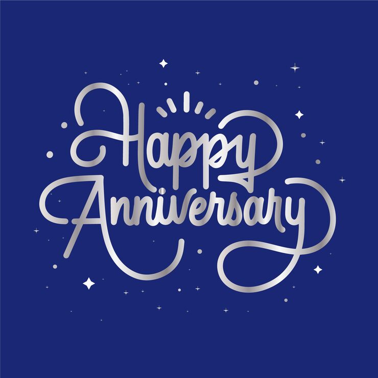 Free Vector hand drawn silver anniversary logo