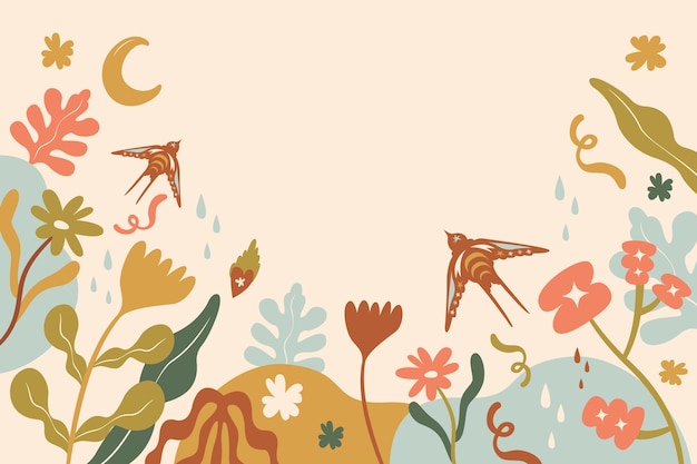 Free Vector hand drawn soft earth tones background