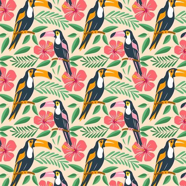 Free Vector hand drawn summer pattern