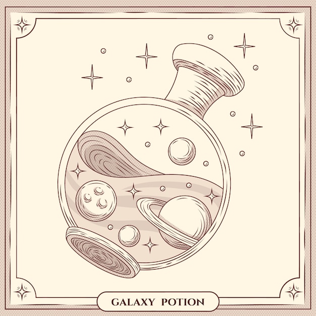 Free Vector hand drawn surrealist galaxy illustration
