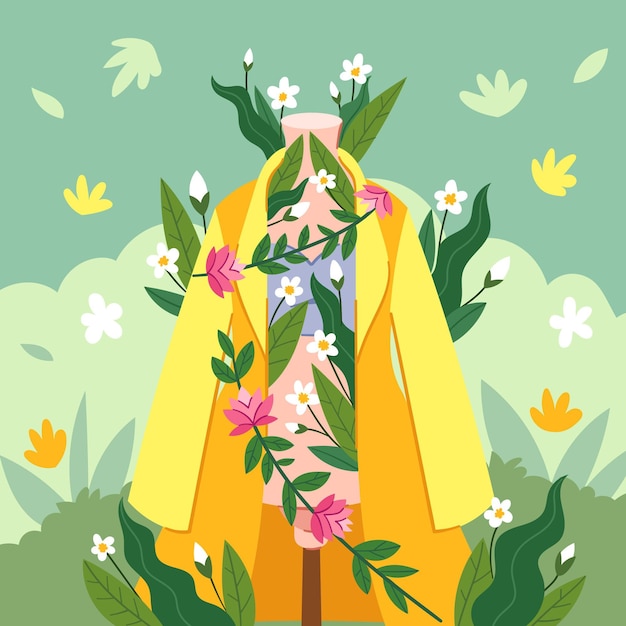 Free Vector hand drawn sustainable fashion concept