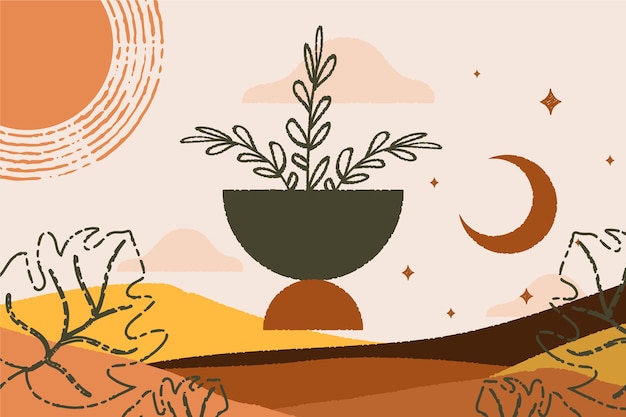 Free Vector hand drawn terracotta background