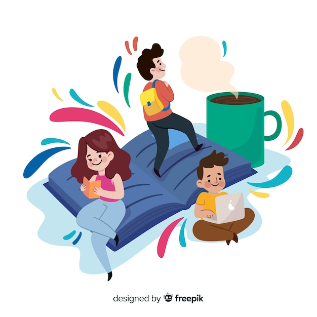 Free Vector hand drawn university concept background