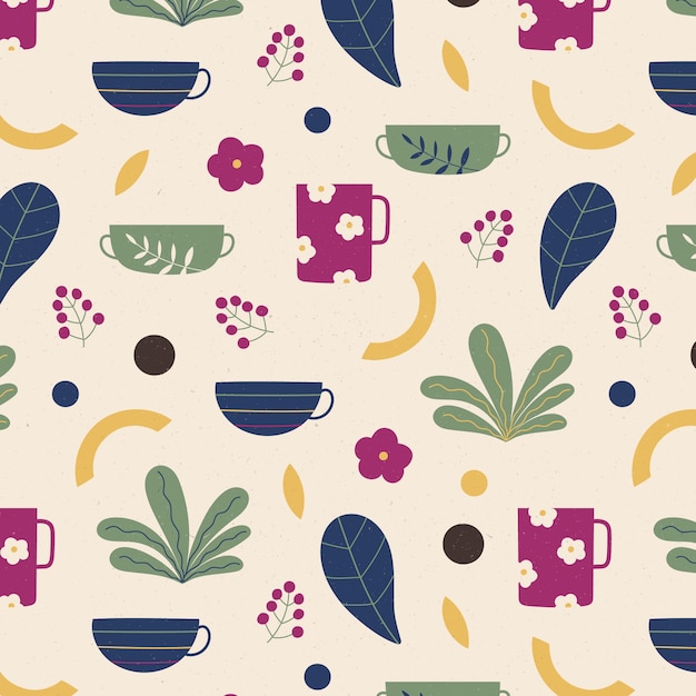 Free Vector hand drawn a w colours pattern design