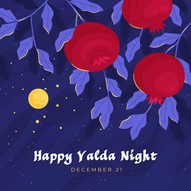 Free Vector hand drawn yalda background