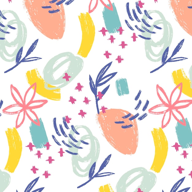 Free Vector hand painted abstract painting pattern