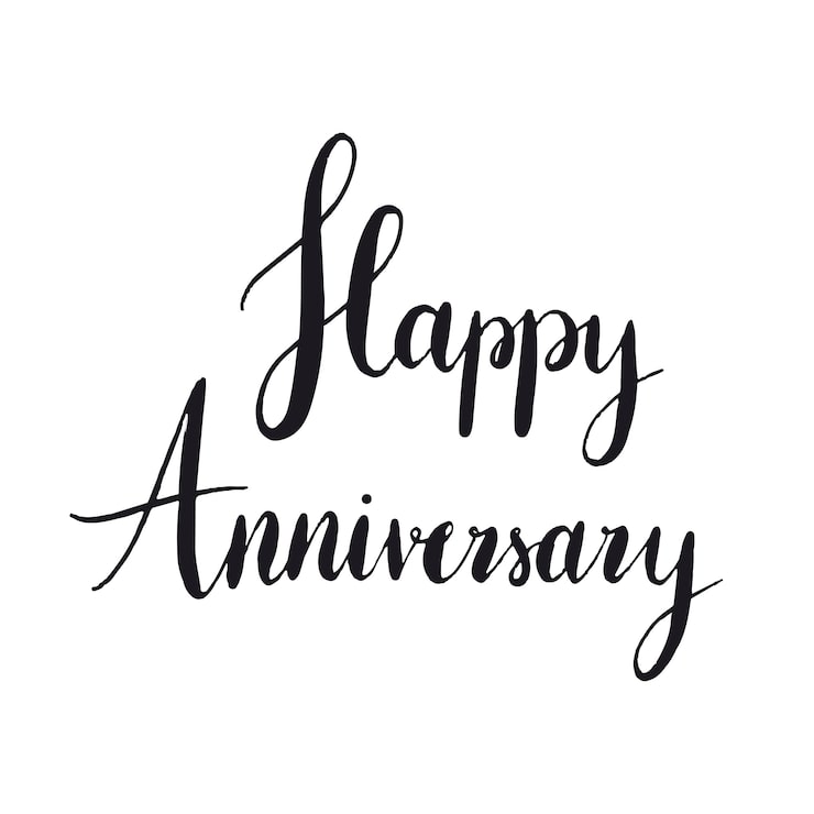 Free Vector happy anniversary typography style vector