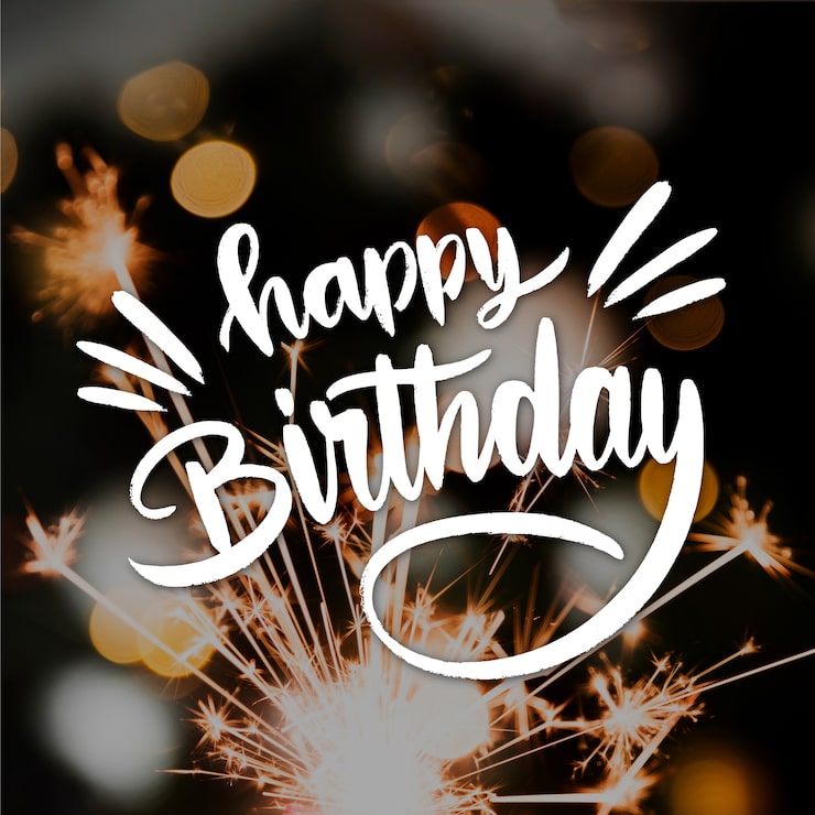 Free Vector happy birthday lettering concept
