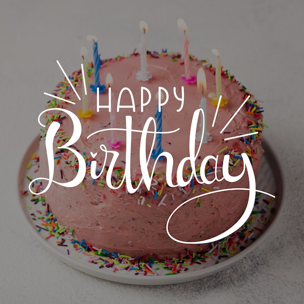 Free Vector happy birthday lettering design
