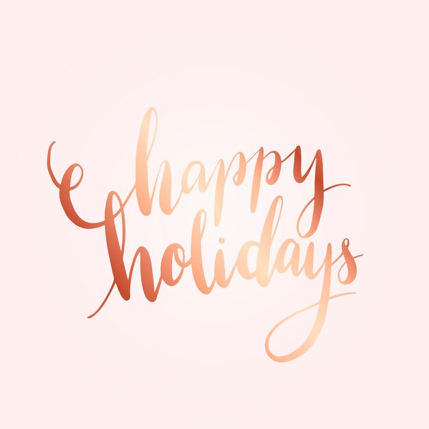 Free Vector happy holidays typography style vector