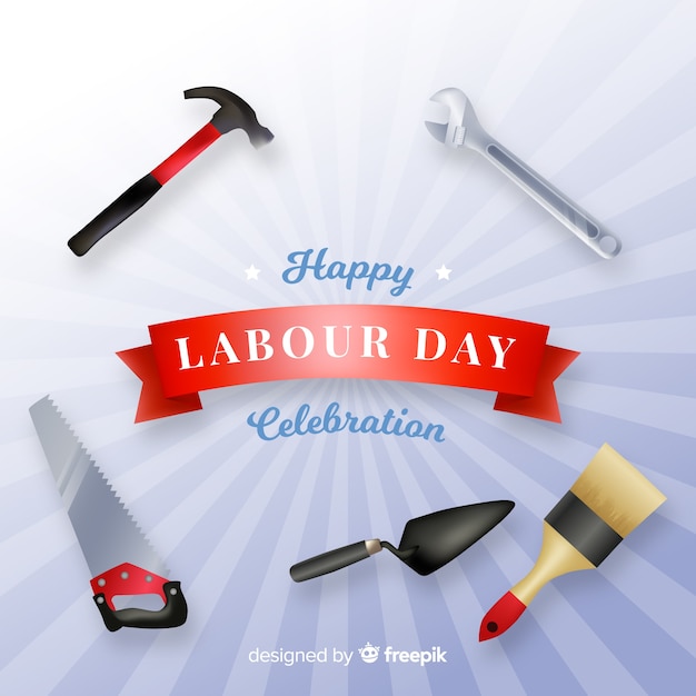 Free Vector happy labour day