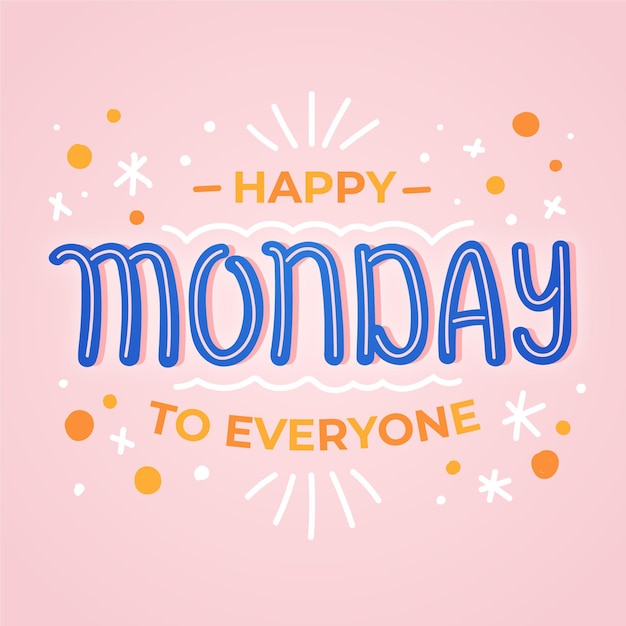 Free Vector happy monday abstract background