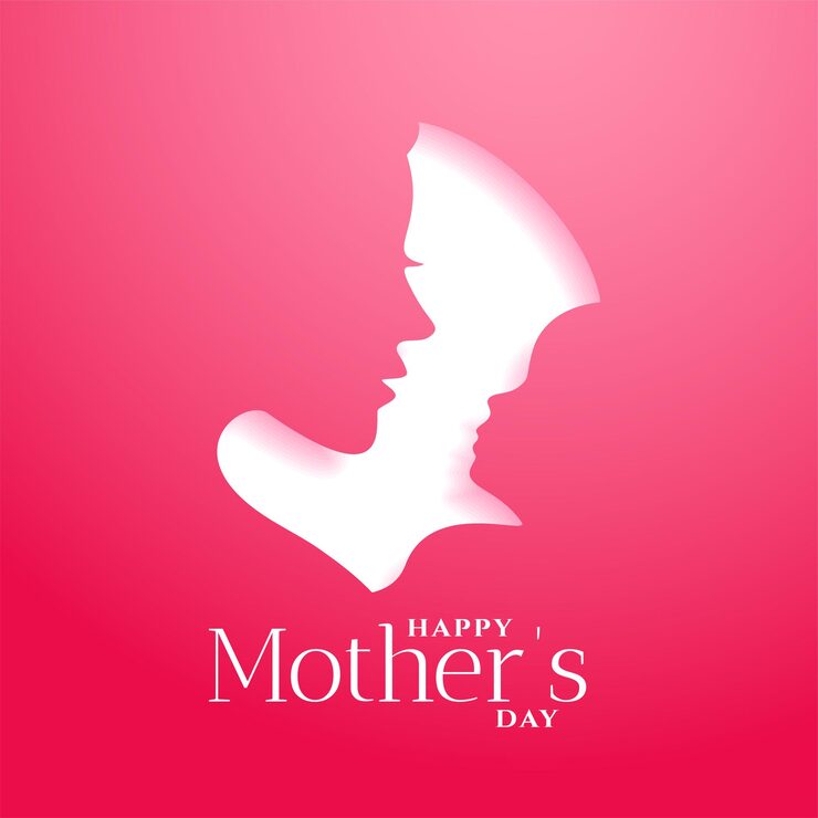 Free Vector happy mothers day mom and child affection greeting design
