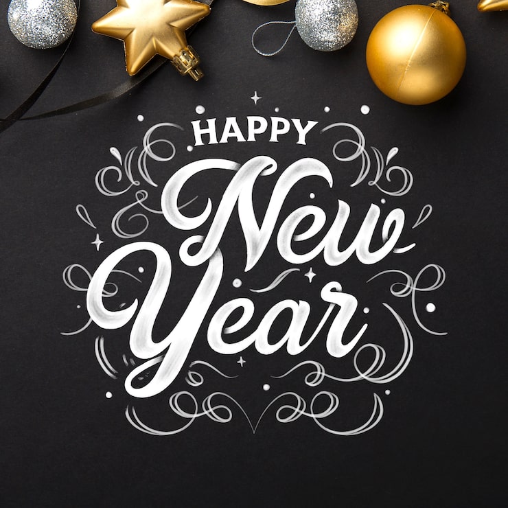 Free Vector happy new year 2020 with lettering