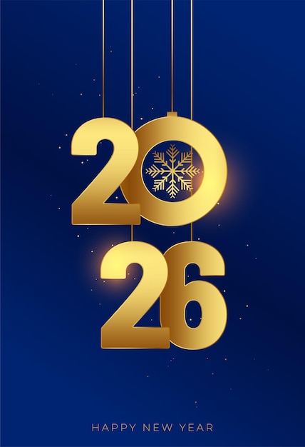 Free Vector happy new year 2026 wishes poster for social media