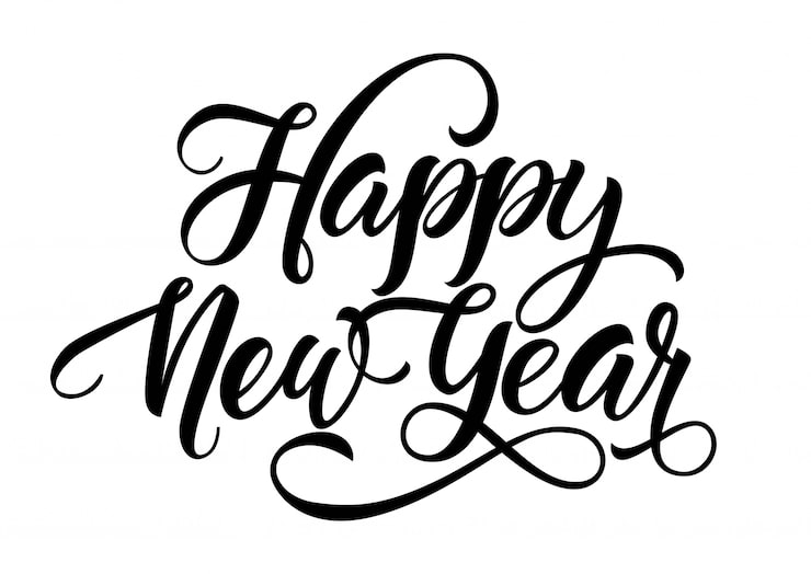 Free Vector happy new year inscription