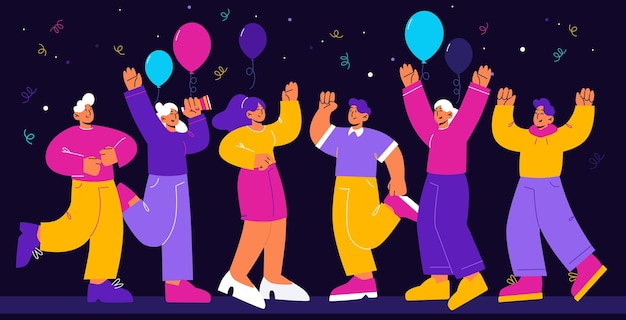 Free Vector happy people celebrate party business corporate