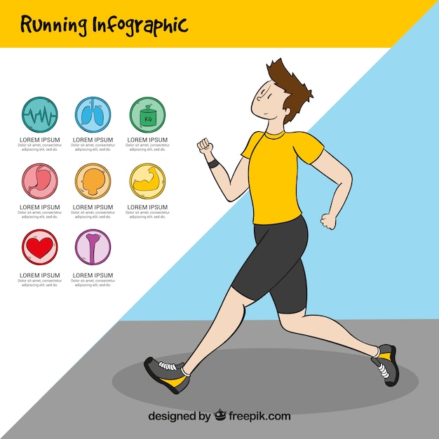Free Vector health graphics and running boy